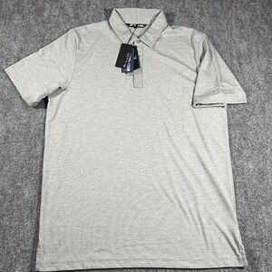 Travis Mathew Trainer NL Heather Grey Polo Shirt‎ Mens Size L